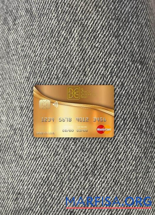 Realistic Cuba Nacional bank mastercard photolook front example